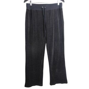 Vintage Bobbie Brooks Velour Loungewear Black Pants Size Large